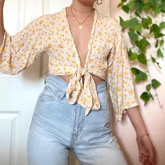 *SOLD* Blue Life Wrap Top